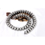 Cool exaggerated Gothic men's necklace vintage full skeleton skull necklace for men long chain punk man jewelry
