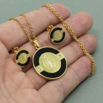 shell Virgin Mary Womens Men's Pendant French Catholic Gold Stainless Steel Pendants Necklaces earring Jewelry